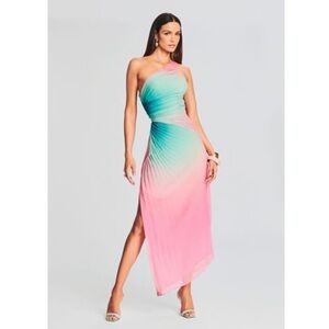 Multicolor Draped Maxi Dress